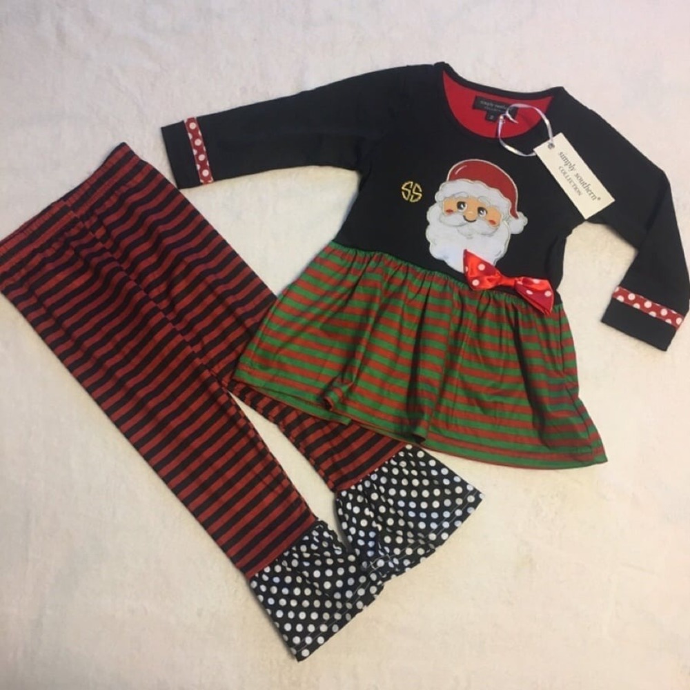 New with tags simply southern Christmas Outfit 2T